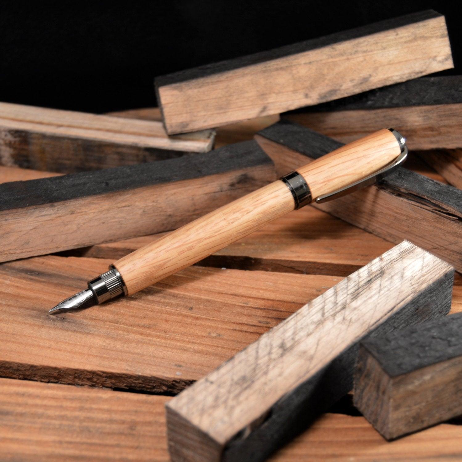 Handmade Whiskey Barrel Pen - Wooden Whiskey Barrel Writing Pen