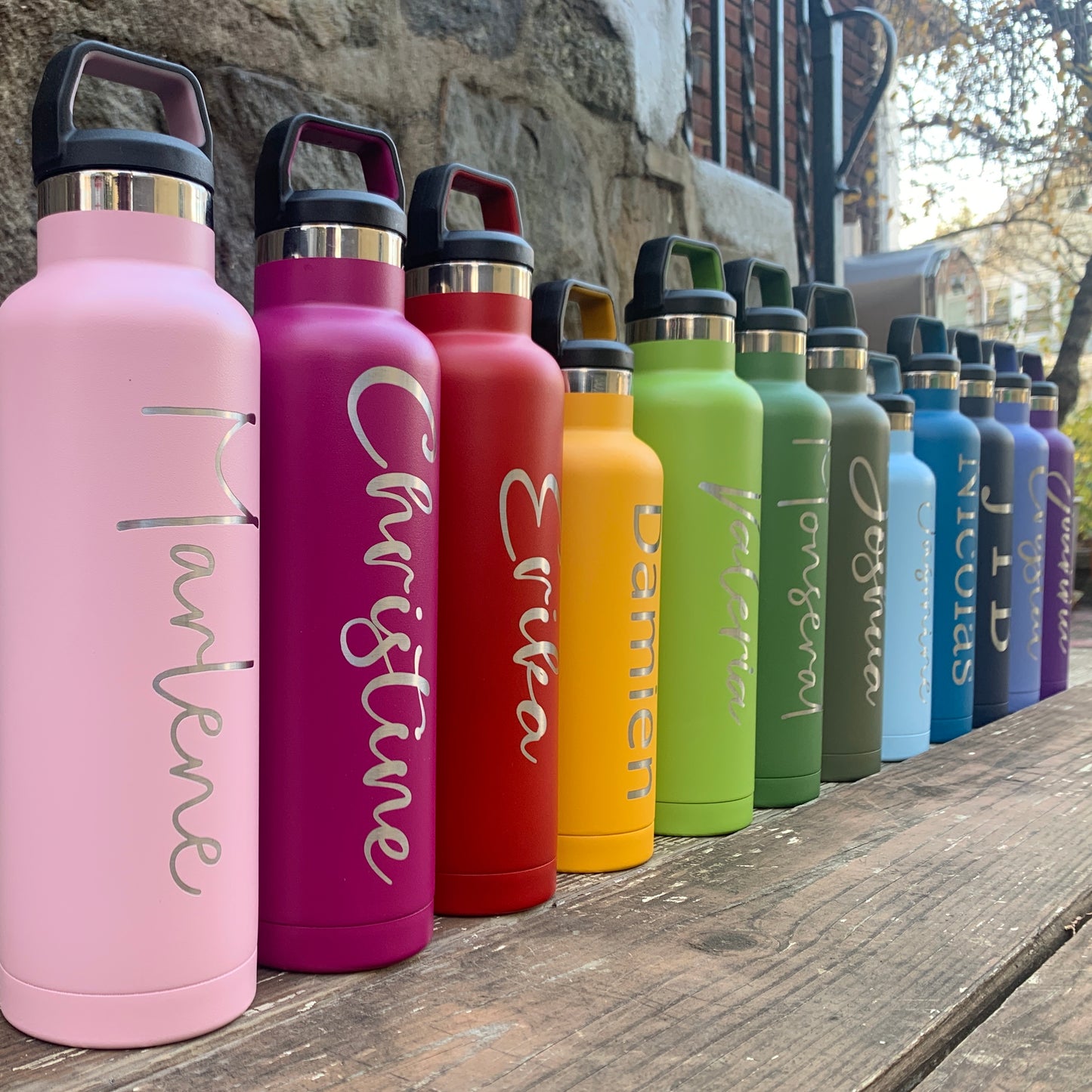 Personalized 20 oz RTIC Stainless Steel Water Bottles