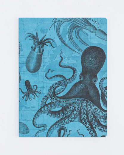 Cognitive Surplus: Octopus & Squid Softcover Notebook - Lined