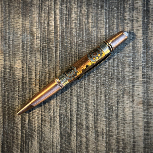 Steampunk-Inspired Handcrafted Copper Ballpoint Pen