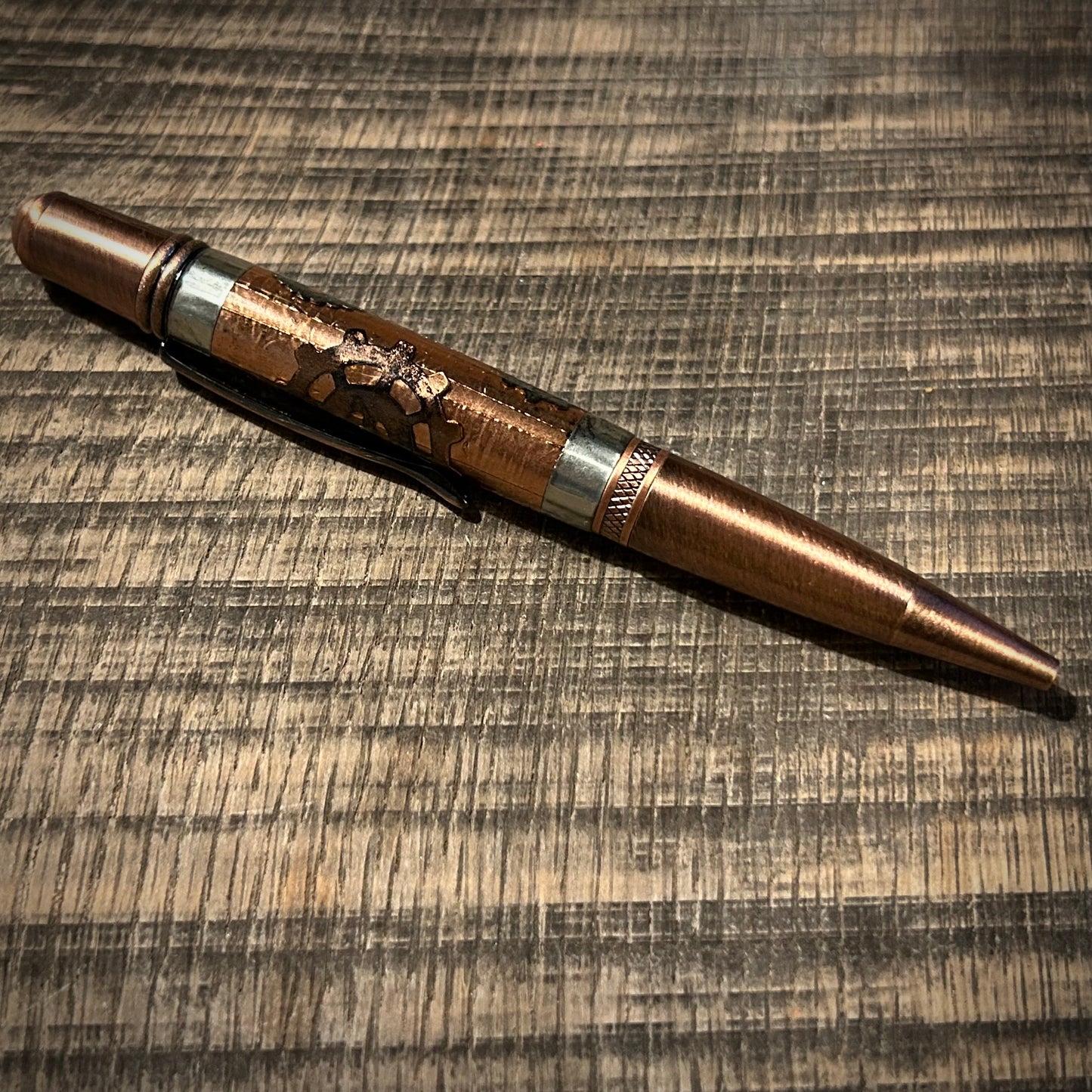 Steampunk-Inspired Handcrafted Copper Ballpoint Pen