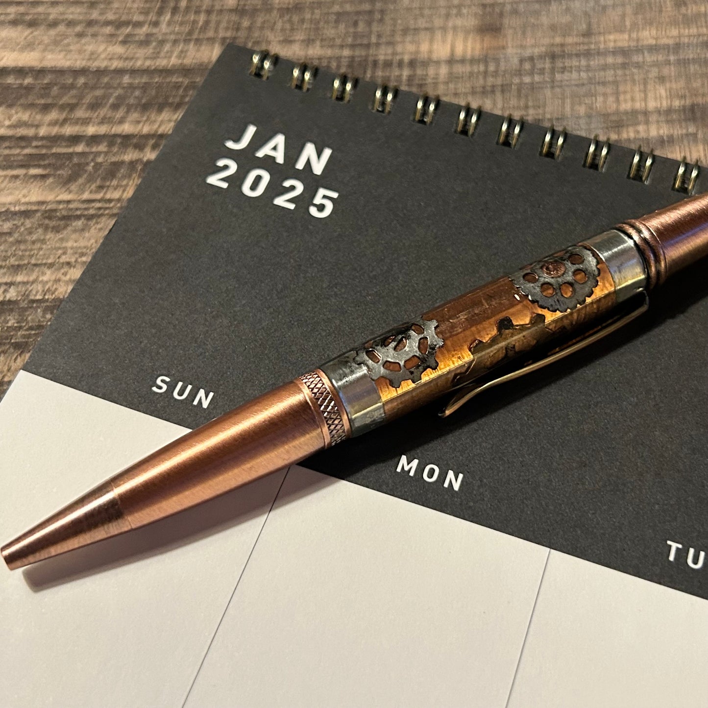 Steampunk-Inspired Handcrafted Copper Ballpoint Pen