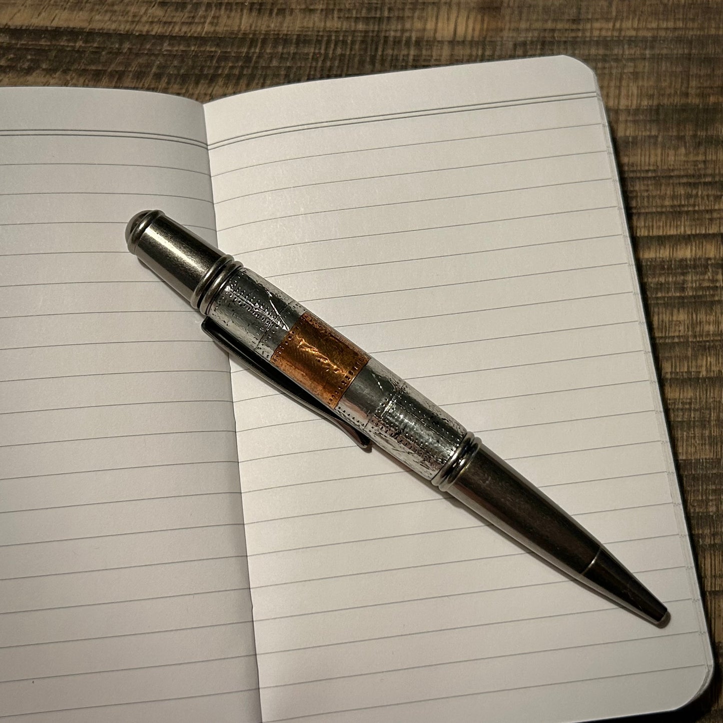 Industrial-Inspired Handcrafted Gunmetal Ballpoint Pen