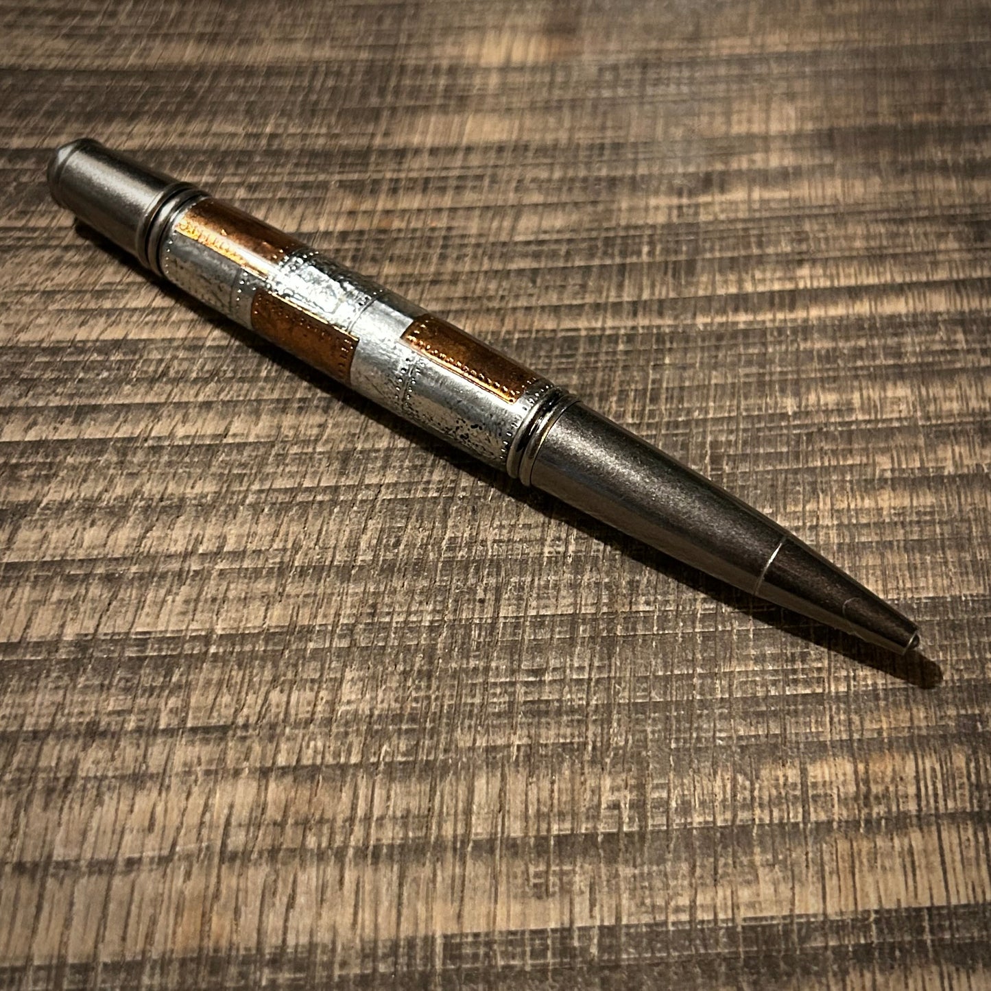 Industrial-Inspired Handcrafted Gunmetal Ballpoint Pen