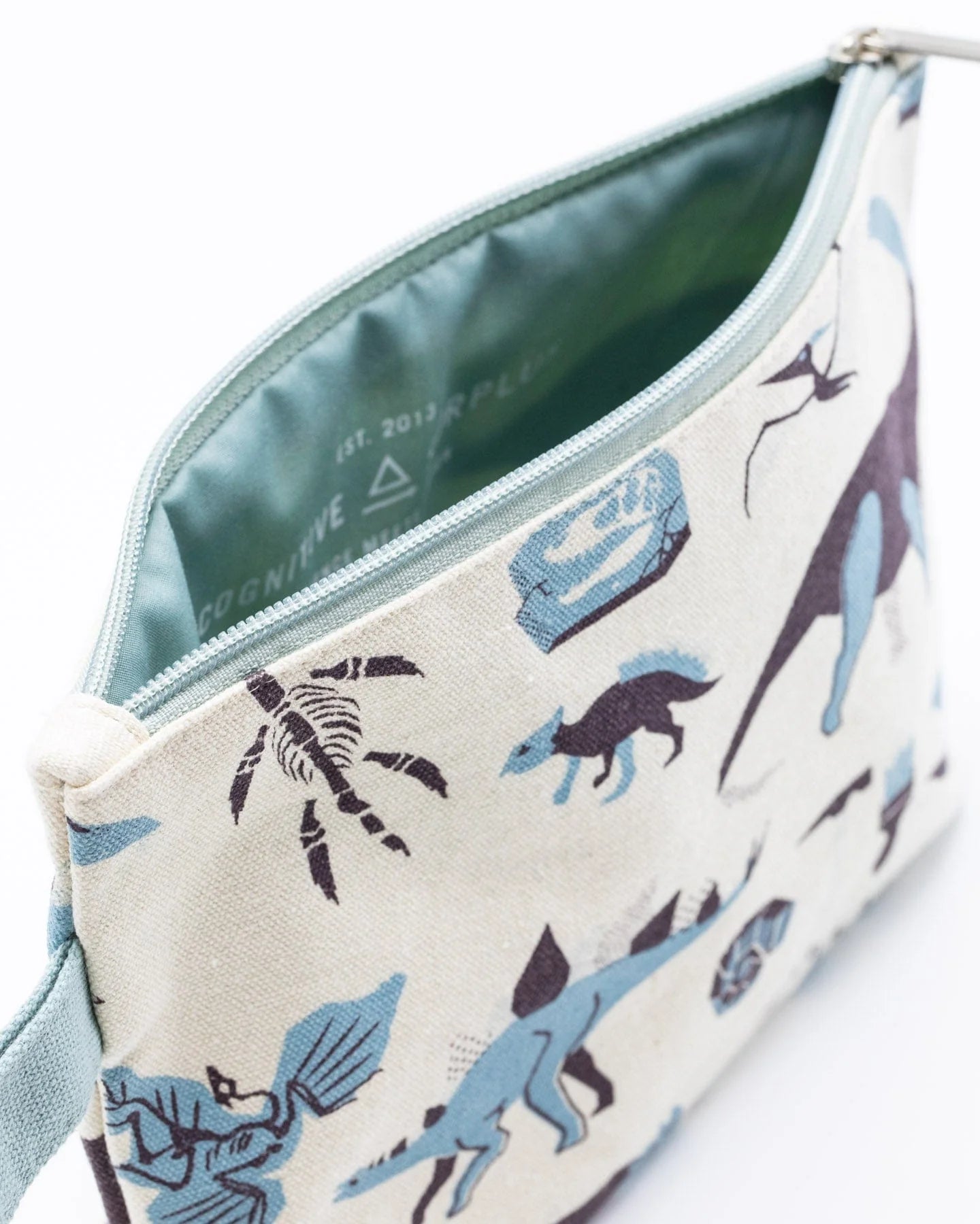 Retro Paleontology Pencil Pouch – Fossil-Inspired Zipper Pouch for Pencils and Essentials