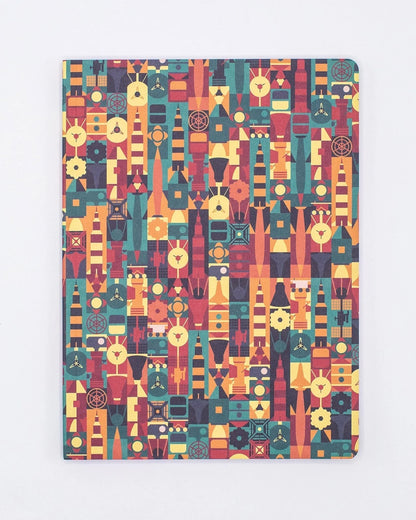 Cognitive Surplus: Retro Rockets Softcover Notebook - Lined