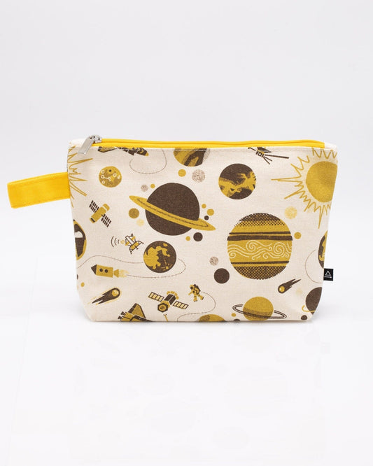 Retro Space Pencil Pouch – Cosmic-Inspired Zipper Pouch for Pencils and Essentials