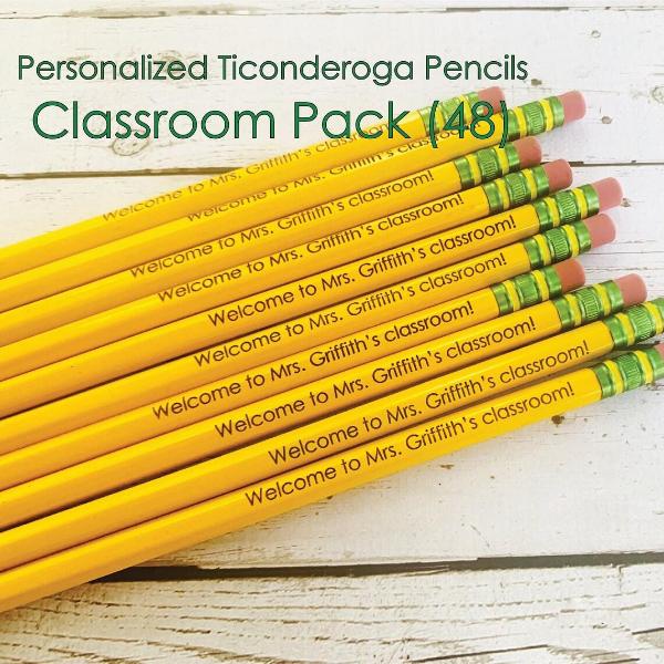 Ticonderoga #2 Pencil Custom Engraved Classroom Pack