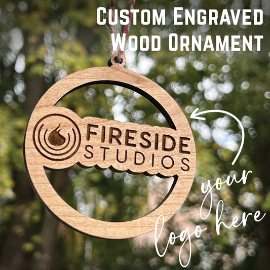 Custom Wood Logo Ornament