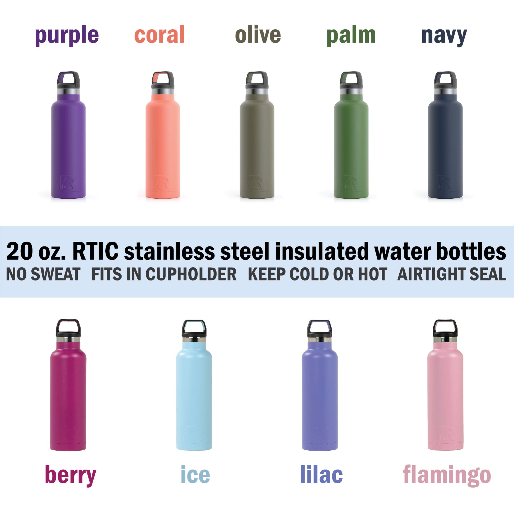 New! RTIC 20oz Insulated Water Bottle