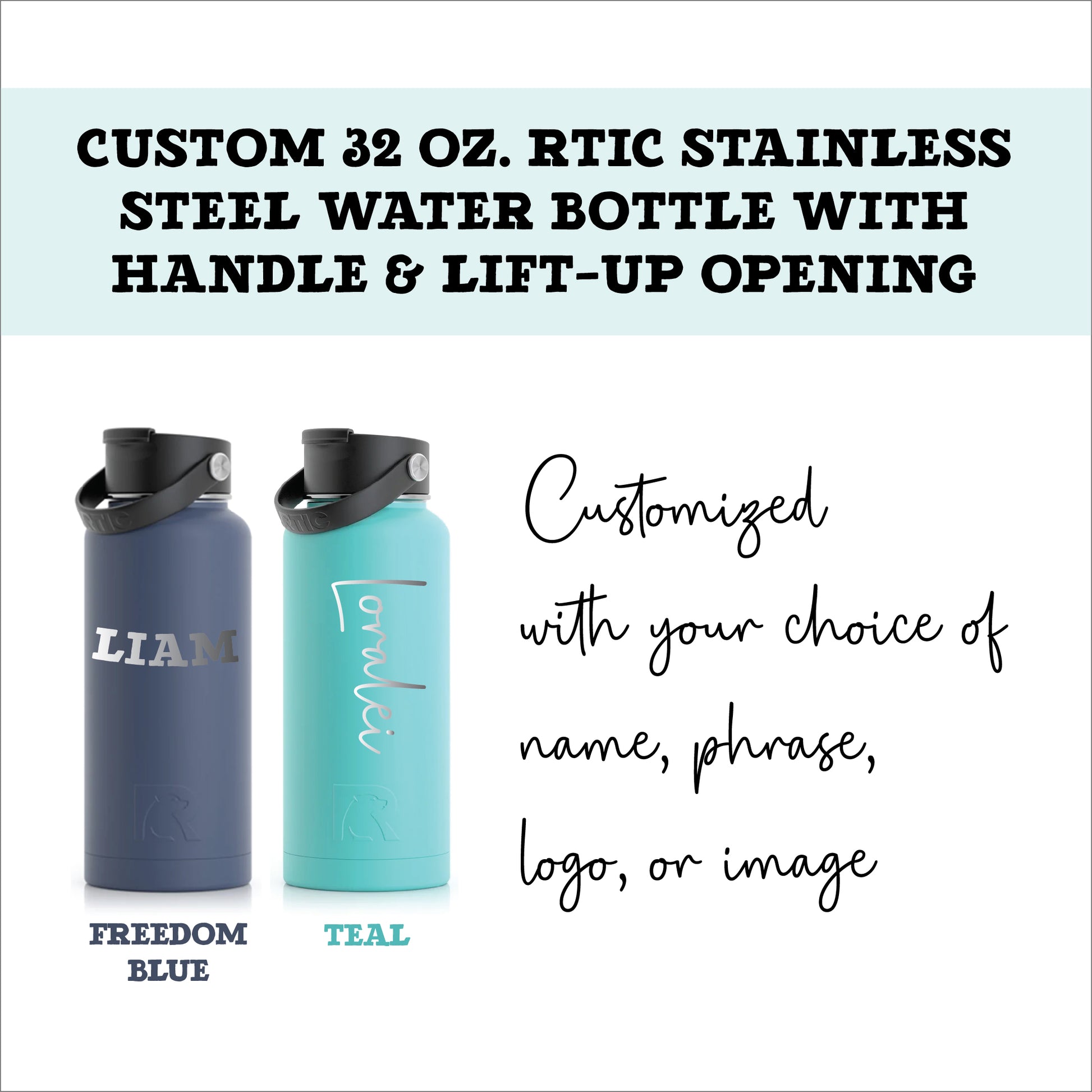 32oz Metal Custom Name Water Bottles Tumbler – That's A Cool Tee