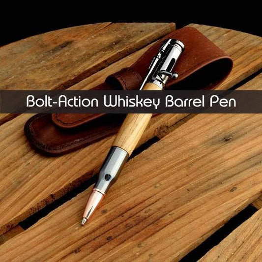 Custom Pen |  Wood Pen | Ballpoint Pen | Birthday Gift | Oak Wood Pen | Jack Daniels Pen | Bolt Action Pen | Oak Pen - Whidden's Woodshop